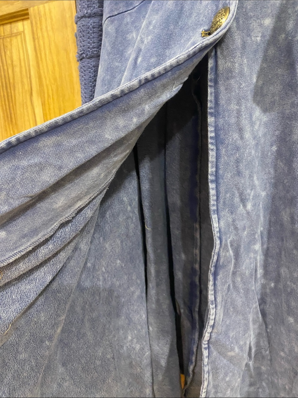 Aratta Colonial long Coat in Faded Blue with Ribbon Medal Accent - Picture 7 of 8